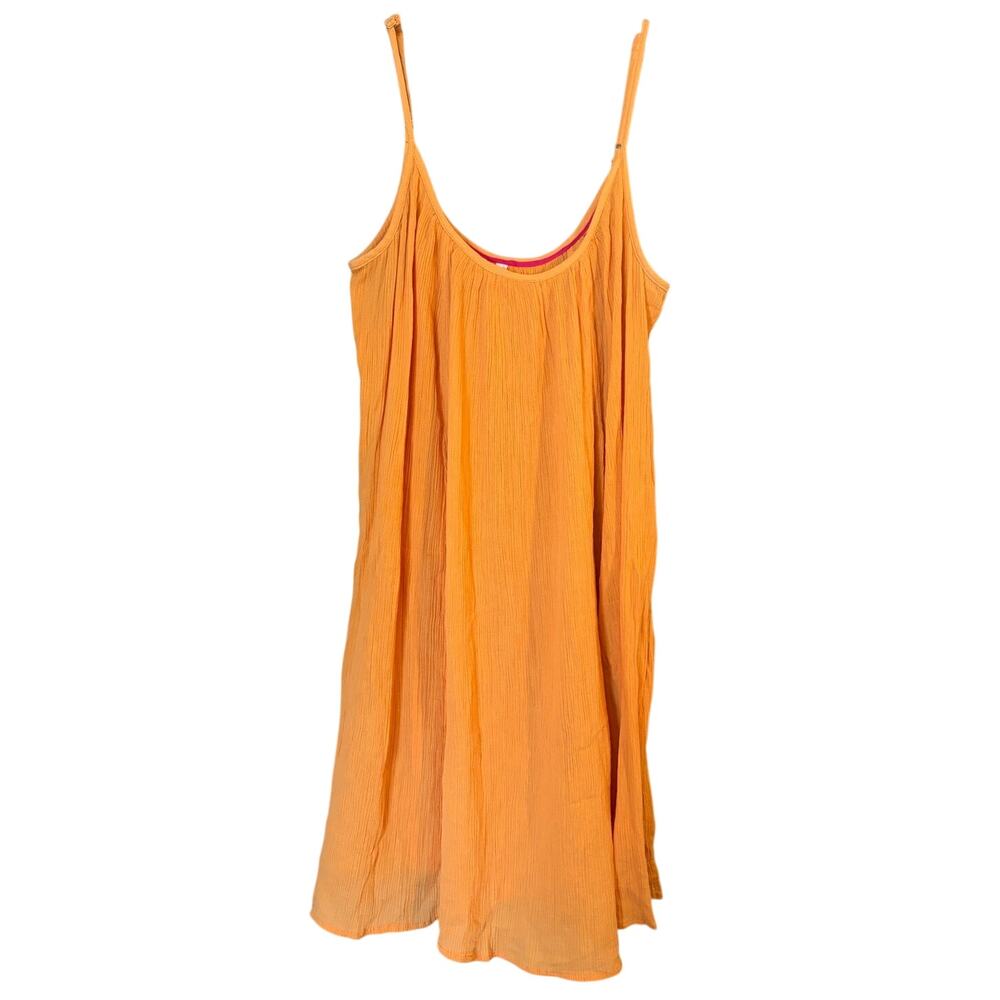 Anthropologie Womens Size Large Orange Spaghetti Strap Sundress Coverup